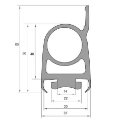 Topklapsprofil til lift & læssebagsmæk