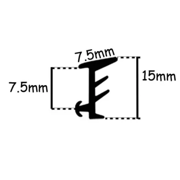 Glasliste Profil 3x15mm