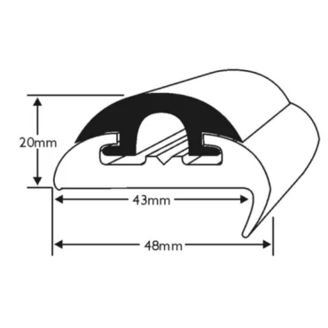 PVC 1417R 43mm Komplet