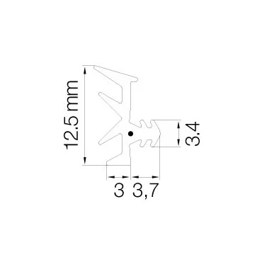 Primo 8120 Glasbånd Sort