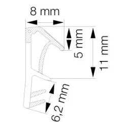 Primo 5835 Svejseliste Grå