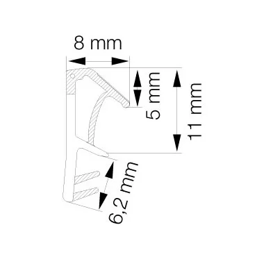 Primo 5835 Svejseliste Grå