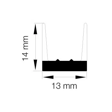 Primo 0728 Grå - 2,5m Stykke
