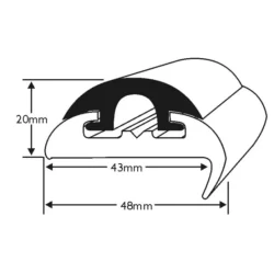 PVC 1417R 43mm Komplet