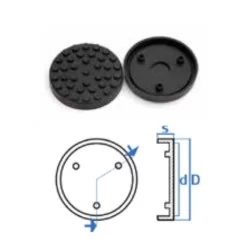 Liftgummi rund Ø120mm 3 skruer