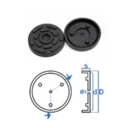 Liftgummi rund Ø140mm 3 skruer
