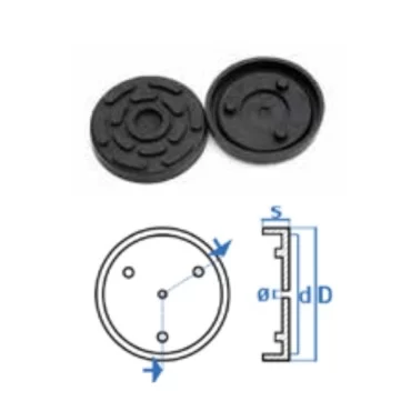 Liftgummi rund Ø140mm 3 skruer