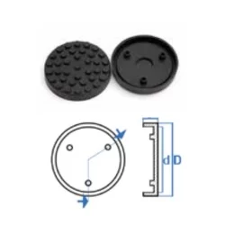 Liftgummi rund Ø145mm 3 skruer