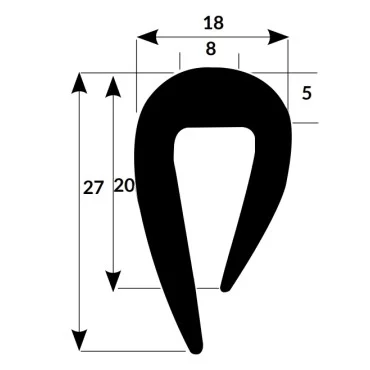 PVC0010 Fenderliste Sort