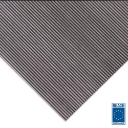 3mm finrillet grå gummimåtte 1200mm