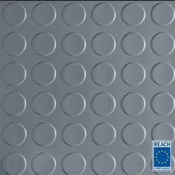 3mm Grå Knop/Pastil Gummimåtte 1200mm