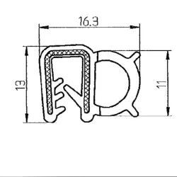 Kantliste 1-4mm Sort Silikone