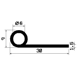 P-Profil 30mm ø9mm