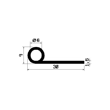 P-Profil 30mm ø9mm