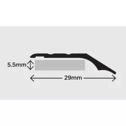914mm overgangsliste i alu model 90