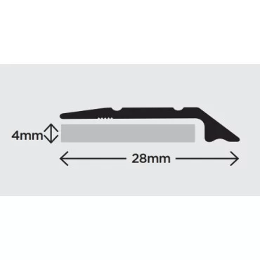 914mm overgangsliste i alu model 50