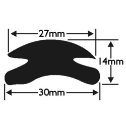 PVC74 Indlægsliste Sort