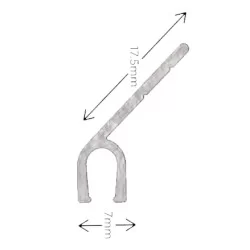 Børsteliste - 45 Gr - 3 METER - 30mm - ALUMINIUM