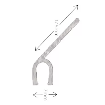 Børsteliste - 45 Gr - 3 METER - 30mm - ALUMINIUM
