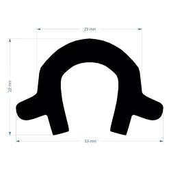 Indlægsliste PVC1062 Sort