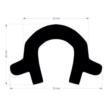 Indlægsliste PVC1062 Sort