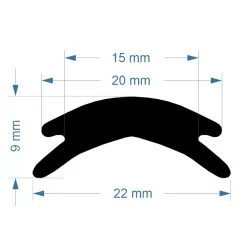 PVC114 Indlægsliste Sort