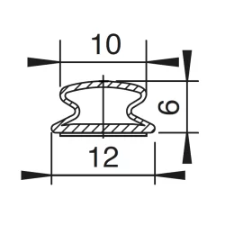 12x10mm D-Profil Sammenklappelig