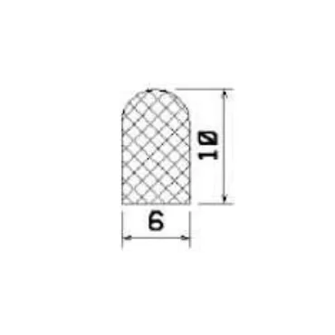 4x6mm Halvrund
