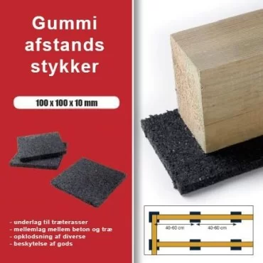 Afstandsstykker Granulat 100x100x10mm