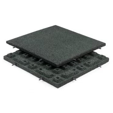 Gummifliser Grøn 40mm 500x500mm