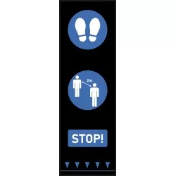 Afstandsmåtte Blå - COVID-19/Corona måtte