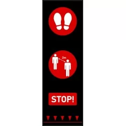 Afstandsmåtte Rød - COVID-19/Corona måtte