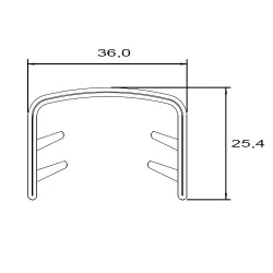 Kantliste 28-32mm Sort