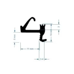 Tætningsliste 3928 Grå - Pr. meter
