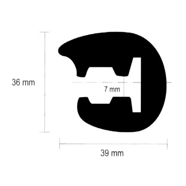 L35 Fenderliste Sort