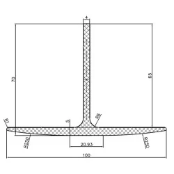 T-Profil 100x70x4mm