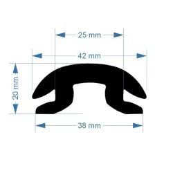 PVC1614 Indlægsliste Sort