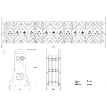 Afsprærrings Barriere 3,6m