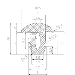 3mm T-Profil