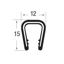 Kantliste 6-8mm Sort