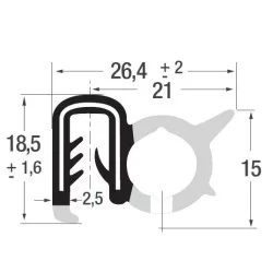 2-4mm Kantliste m. sidetæt.