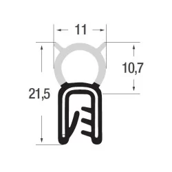 Kantliste 2-3mm m. toptæt.