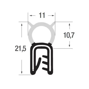 Kantliste 2-3mm m. toptæt.