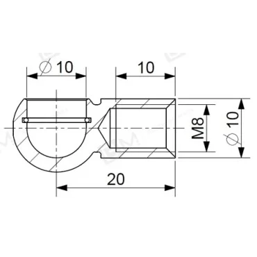 Ballskål Ø10mm Stål
