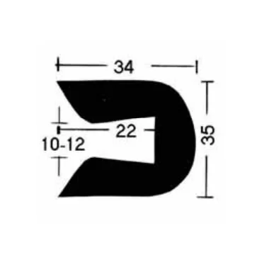 Fenderliste 34x35mm