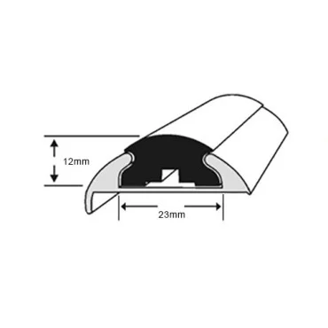 Indlægsliste PVC Sort