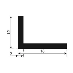 L-Profil 12x18x2 Sort