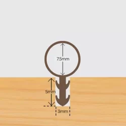 Tubex 7.5mm karmprofil Hvid