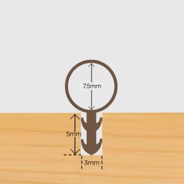 Tubex 7.5mm karmprofil Brun