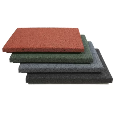Gummifliser 20mm 500x500mm Sort